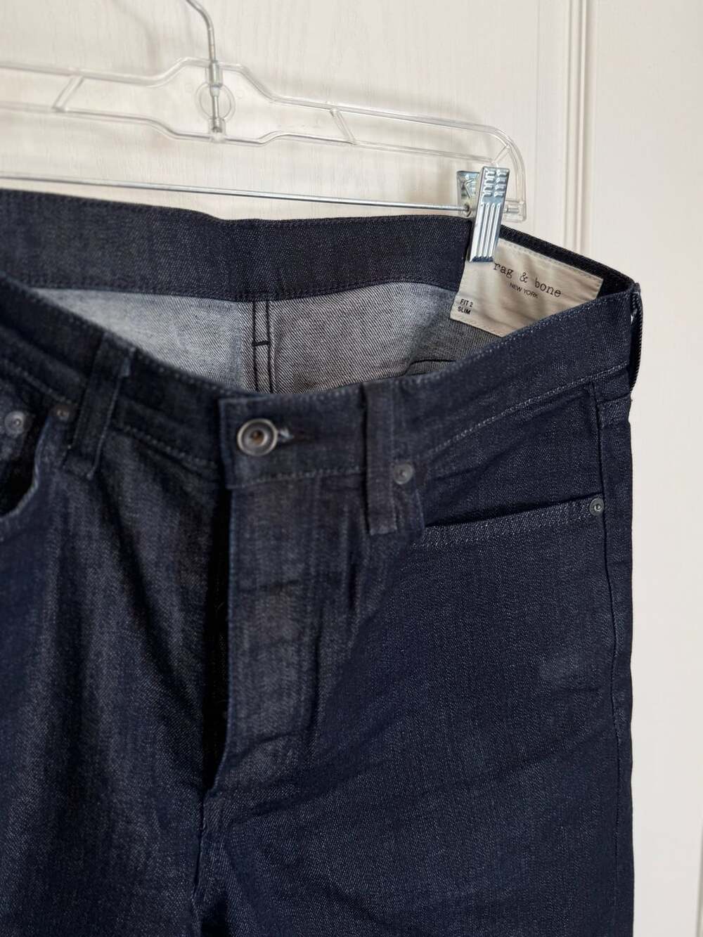 Rag & Bone Fit 2 Slim Jeans Dark Indigo Denim - Picture 1 of 9